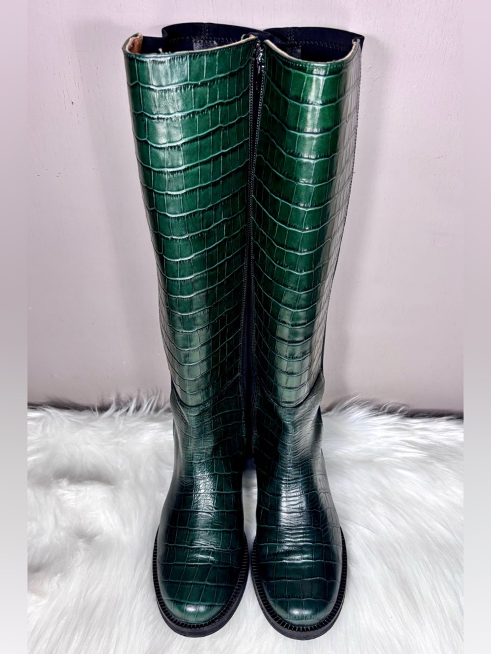 UNITY IN DIVERSITY  Green Croco Tall Boot - Picture 7 of 8